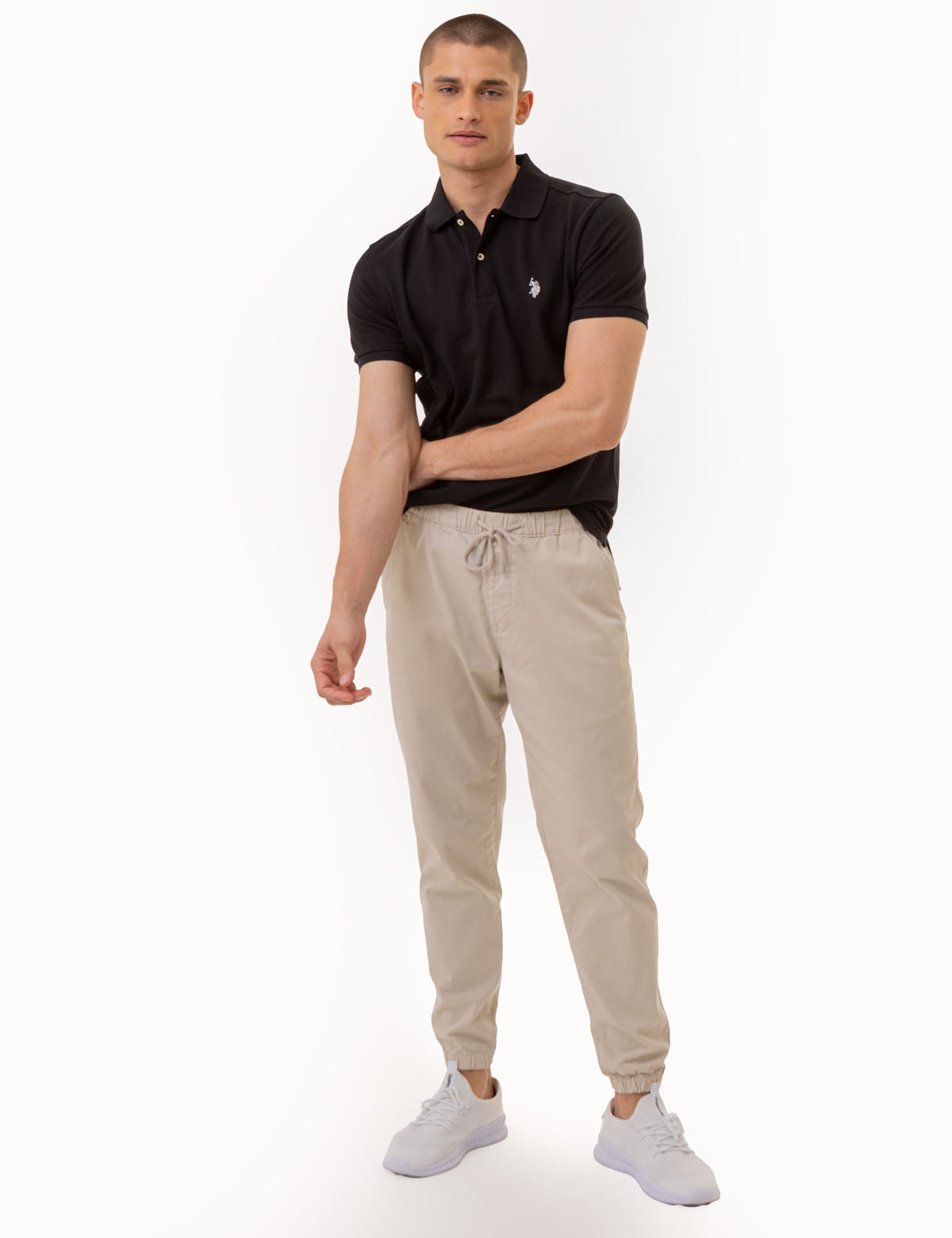 Slim Fit Cotton Polo Shirt with Classic Collar & Embroidered Logo