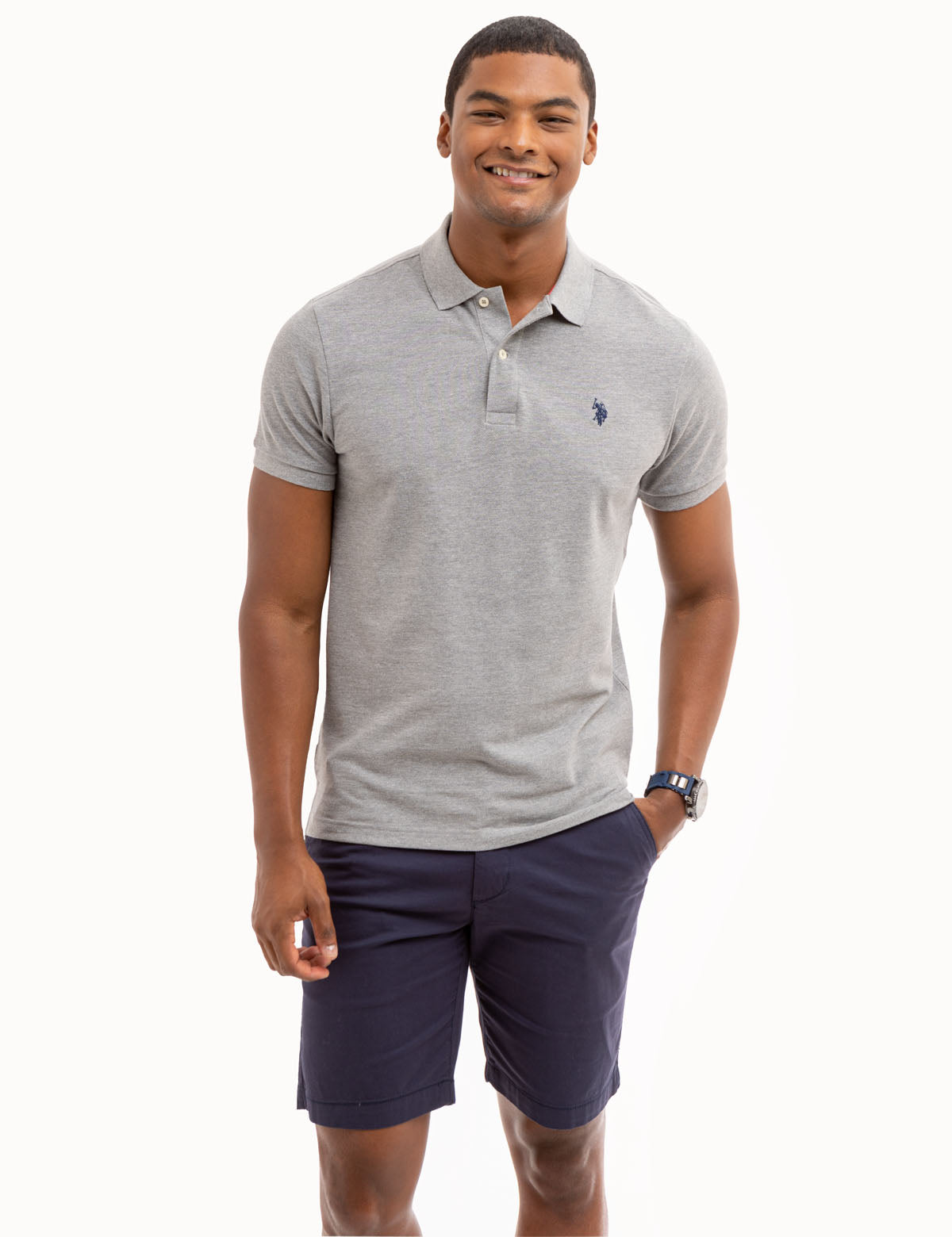 Slim Fit Cotton Polo Shirt with Classic Collar & Embroidered Logo