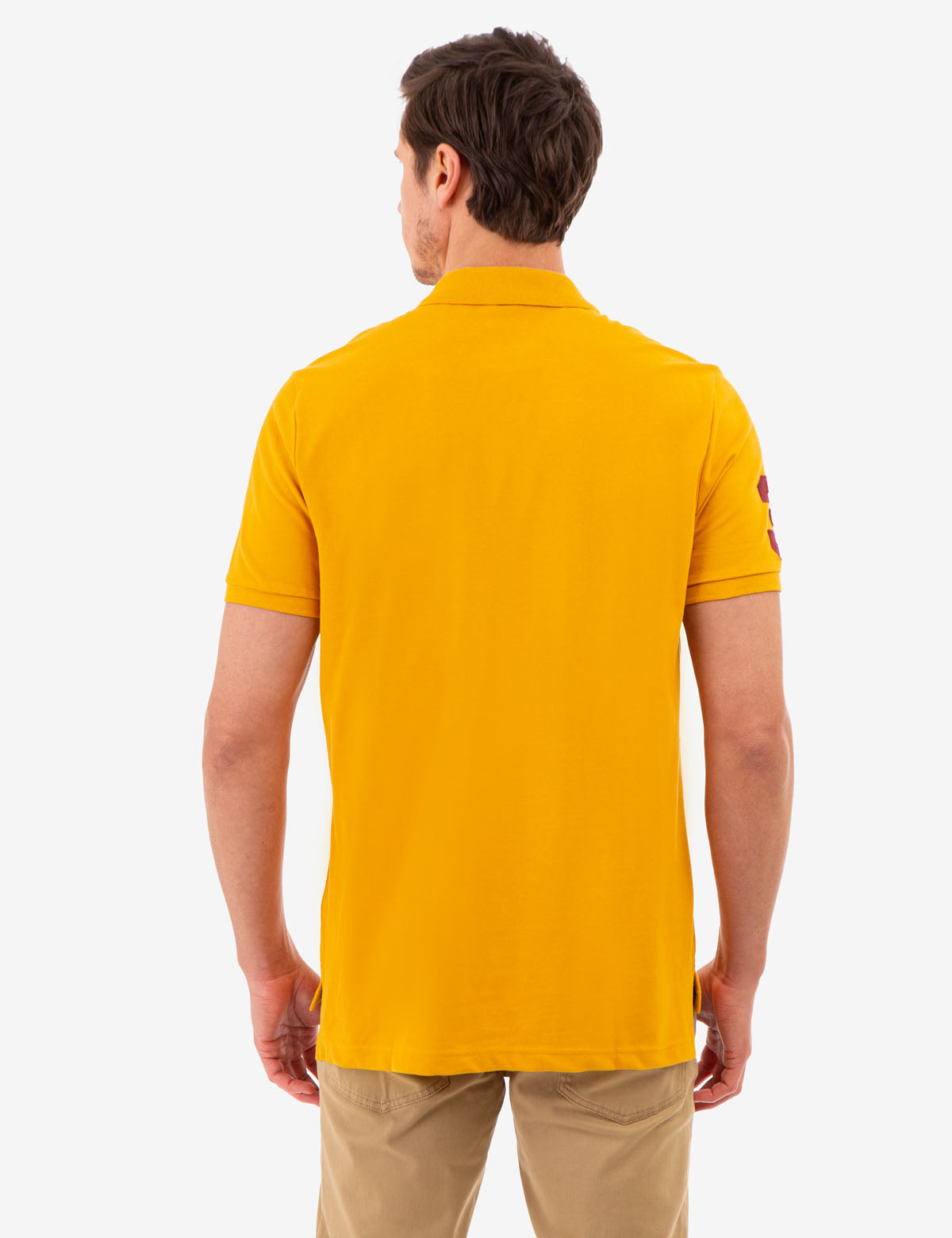 Classic Cotton Polo Shirt with Bold Logo & Side Vents | Big Logo Style