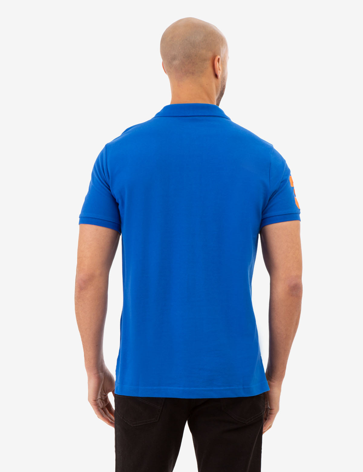 Classic Cotton Polo Shirt with Bold Logo & Side Vents | Big Logo Style