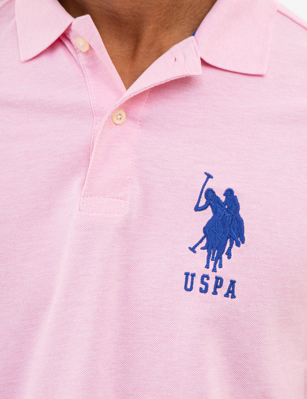 Classic Cotton Polo Shirt with Bold Logo & Side Vents | Big Logo Style