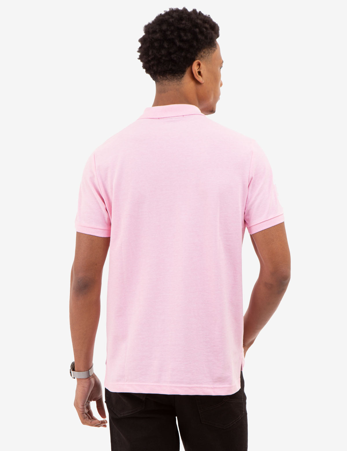 Classic Cotton Polo Shirt with Bold Logo & Side Vents | Big Logo Style