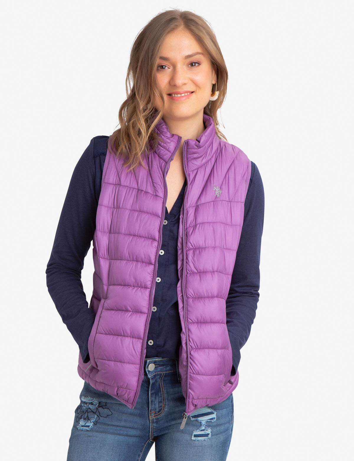 Faux Fur Lined Puffer Vest for Winter | Warm & Stylish