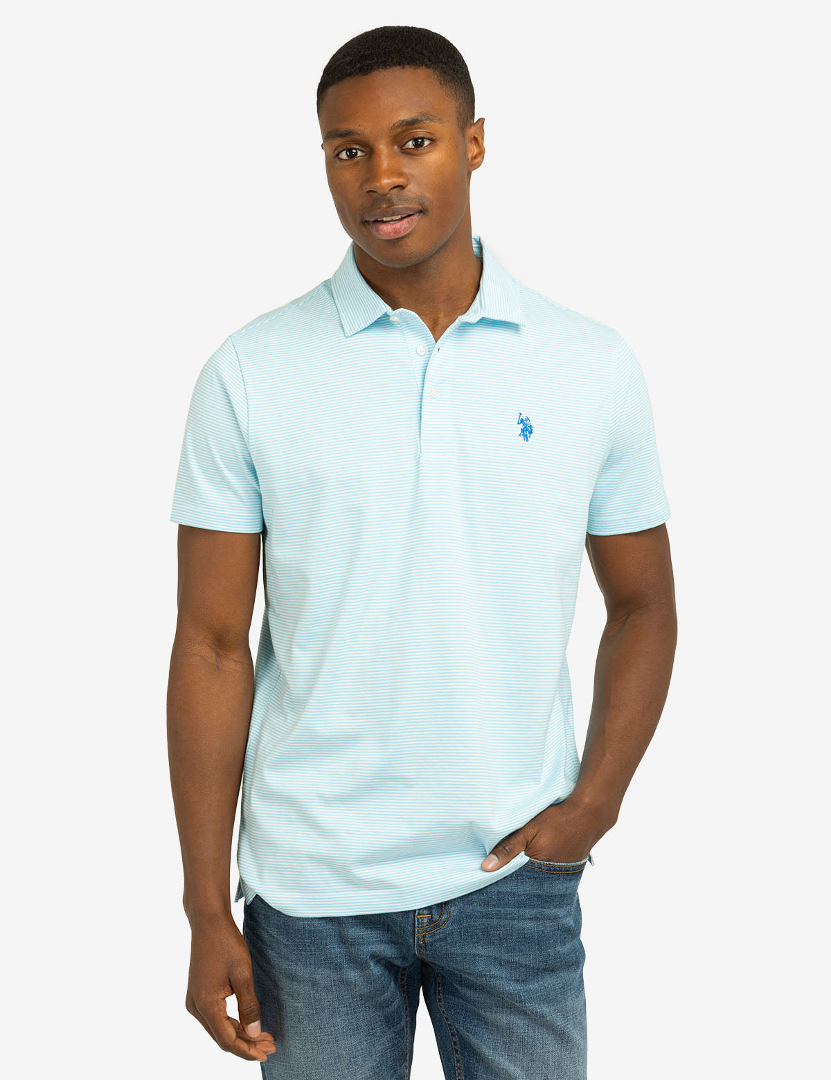 Feeder Stripe Polo Shirt | Jersey Cotton Men's Top