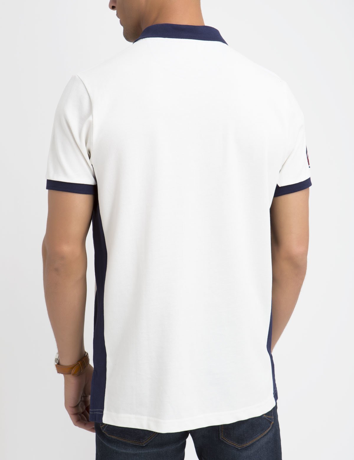 Men's Flag Patch Polo Shirt | 100% Cotton Pique