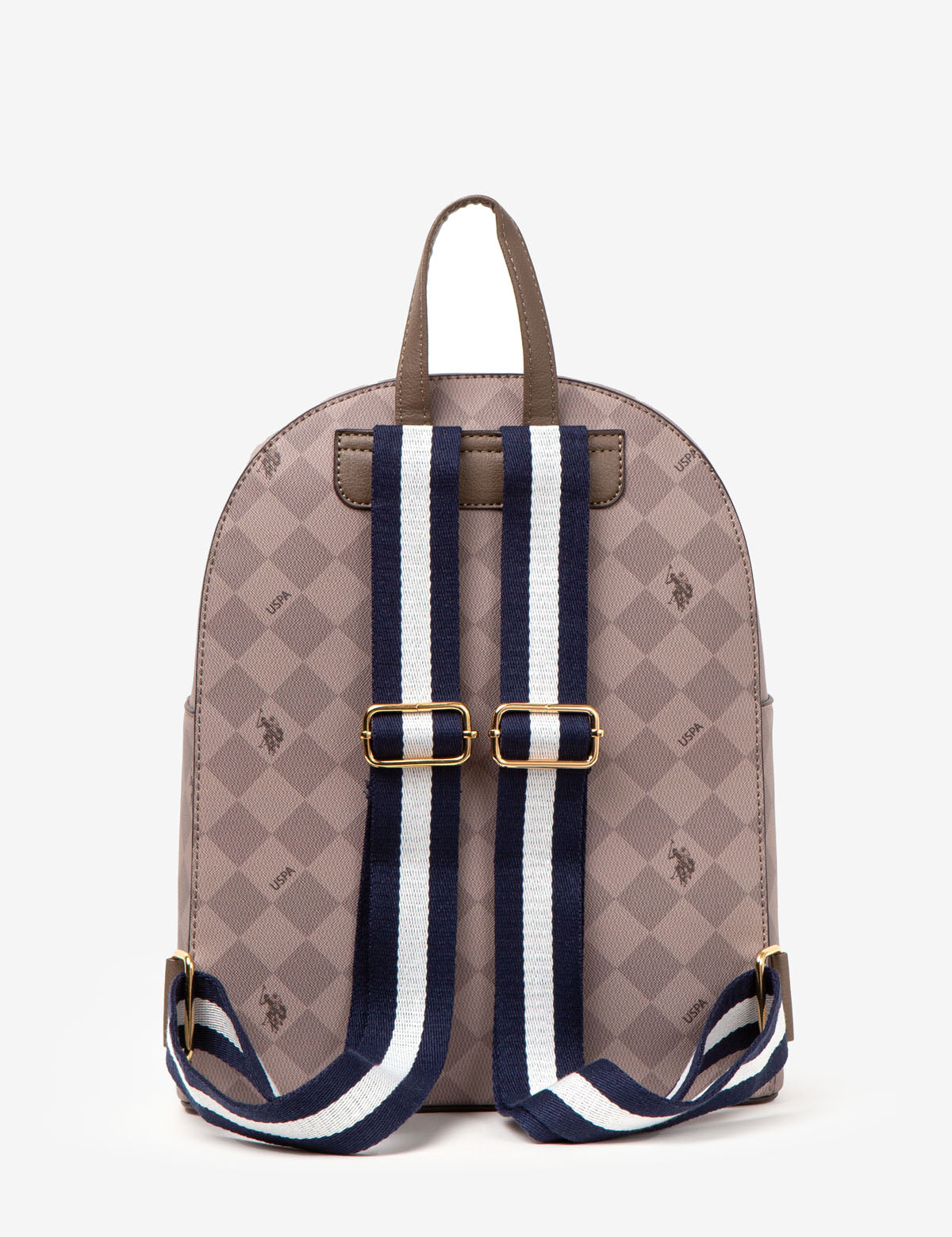 Floral Diamond Vegan Leather Backpack | Top Zip & Adjustable Straps