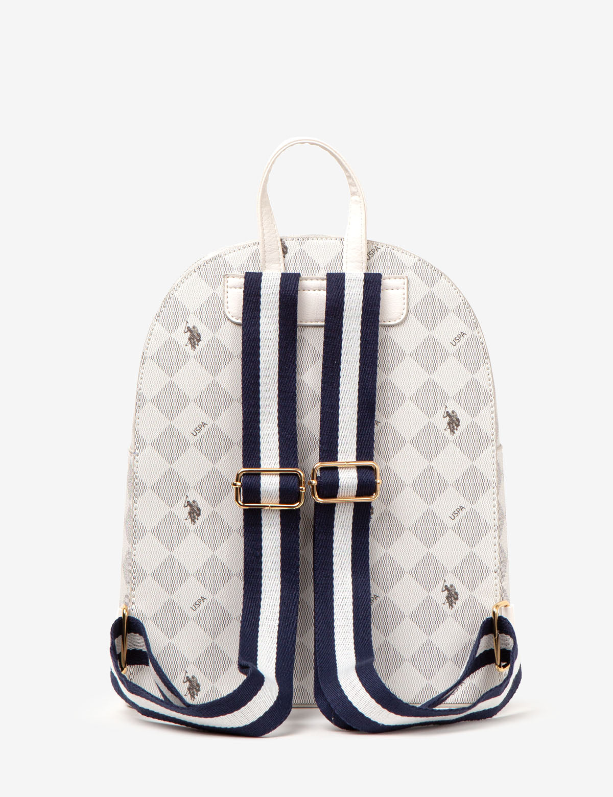 Floral Diamond Vegan Leather Backpack | Top Zip & Adjustable Straps