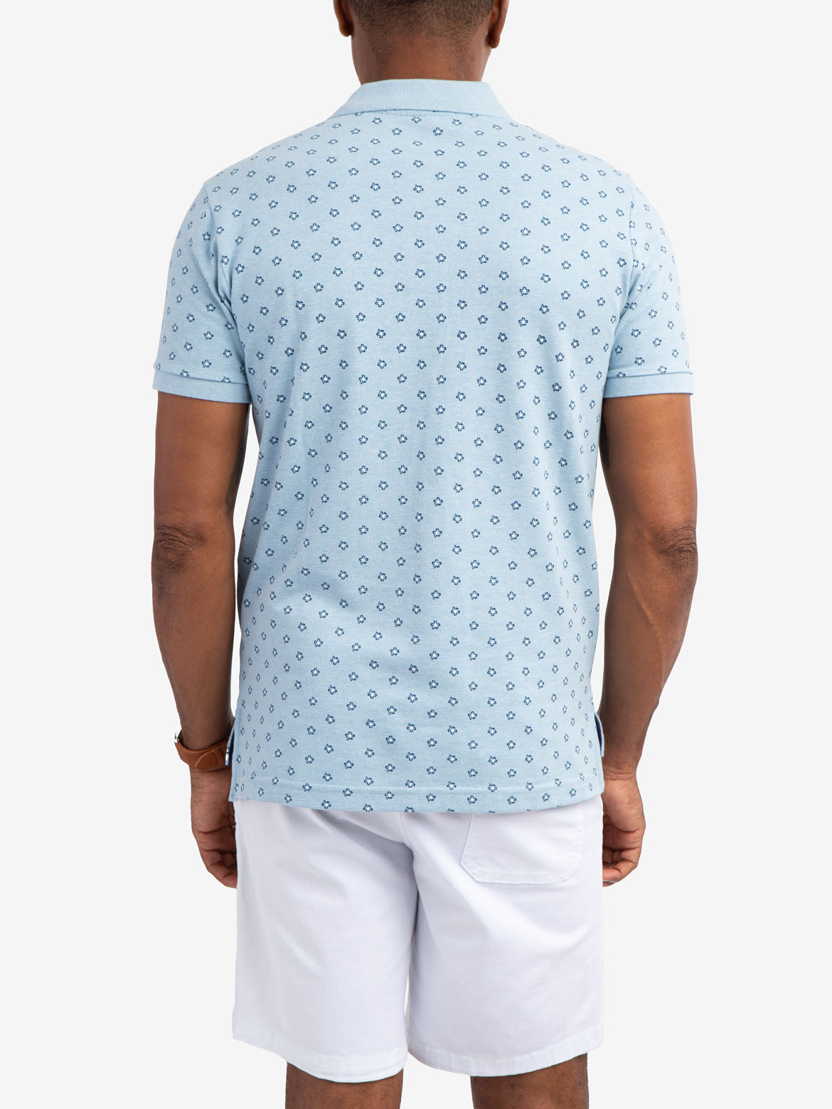 Floral Print Polo Shirt with Vented Sides & Embroidered Logo | Short Sleeve Casual Wear