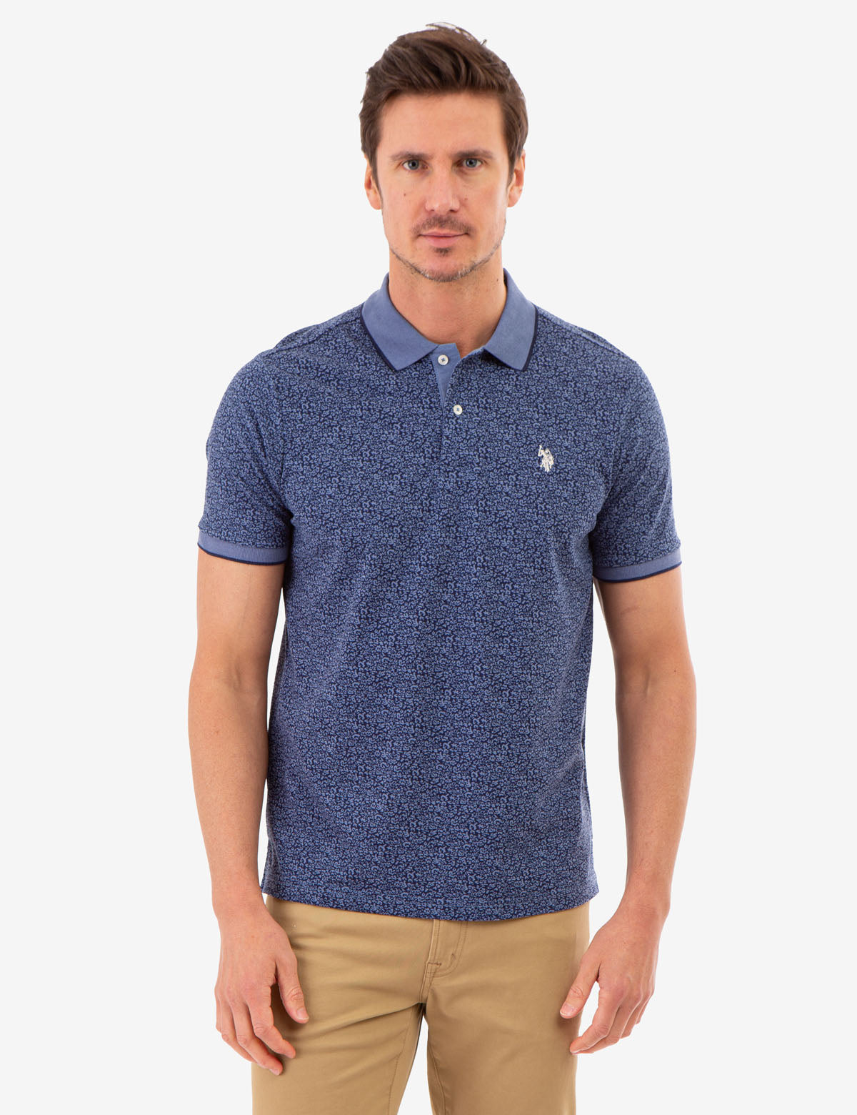 Floral Print Pique Polo Shirt for Men | Casual Summer Wear