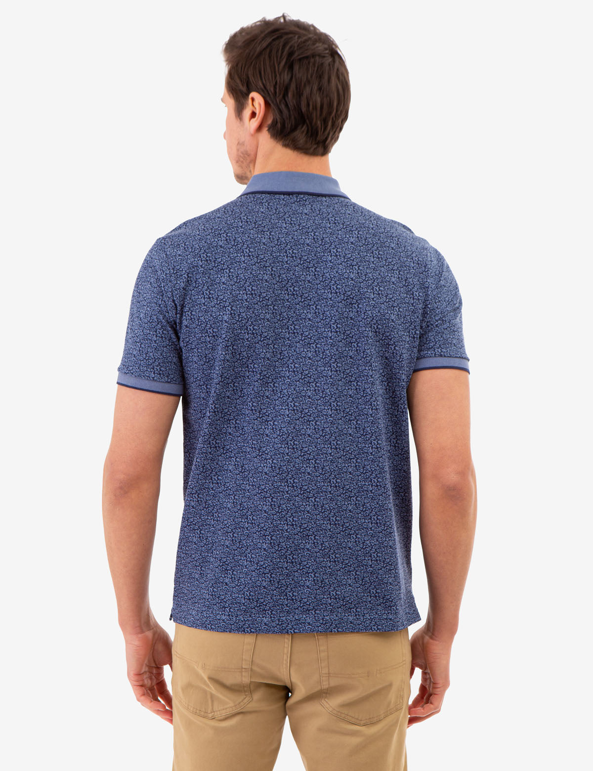 Floral Print Pique Polo Shirt for Men | Casual Summer Wear