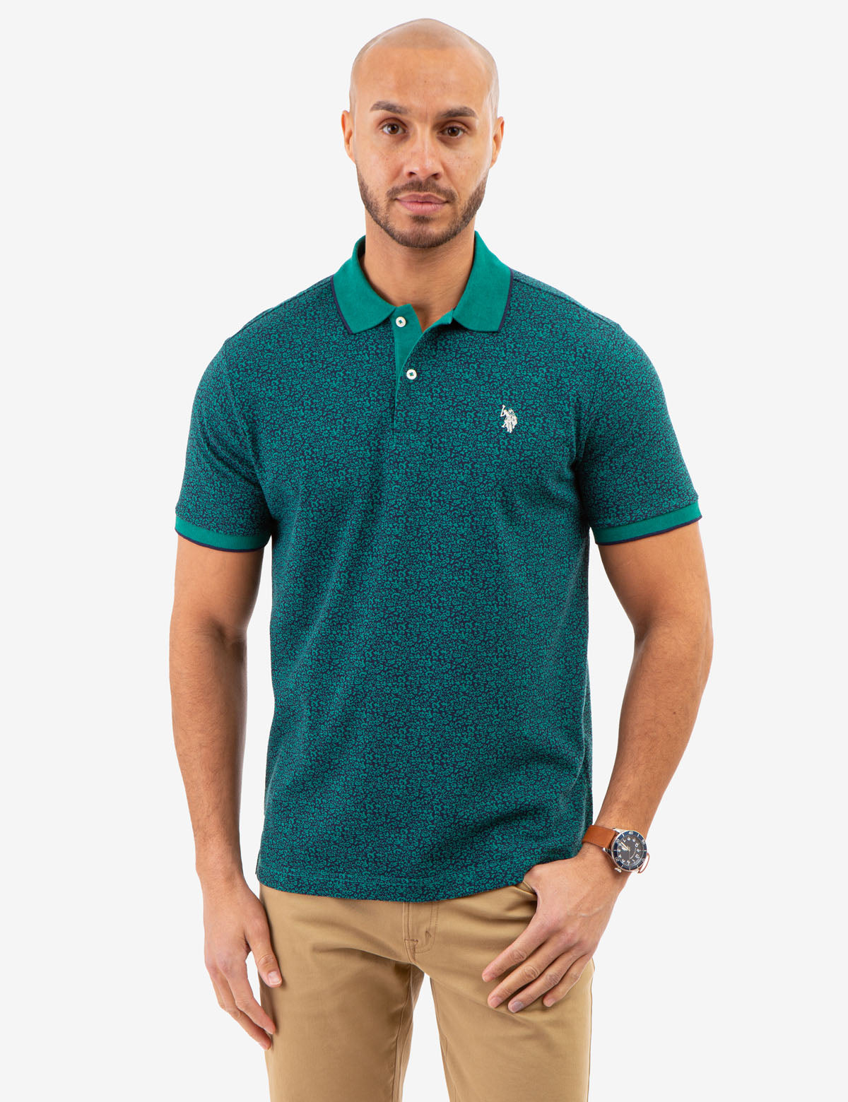 Floral Print Pique Polo Shirt for Men | Casual Summer Wear