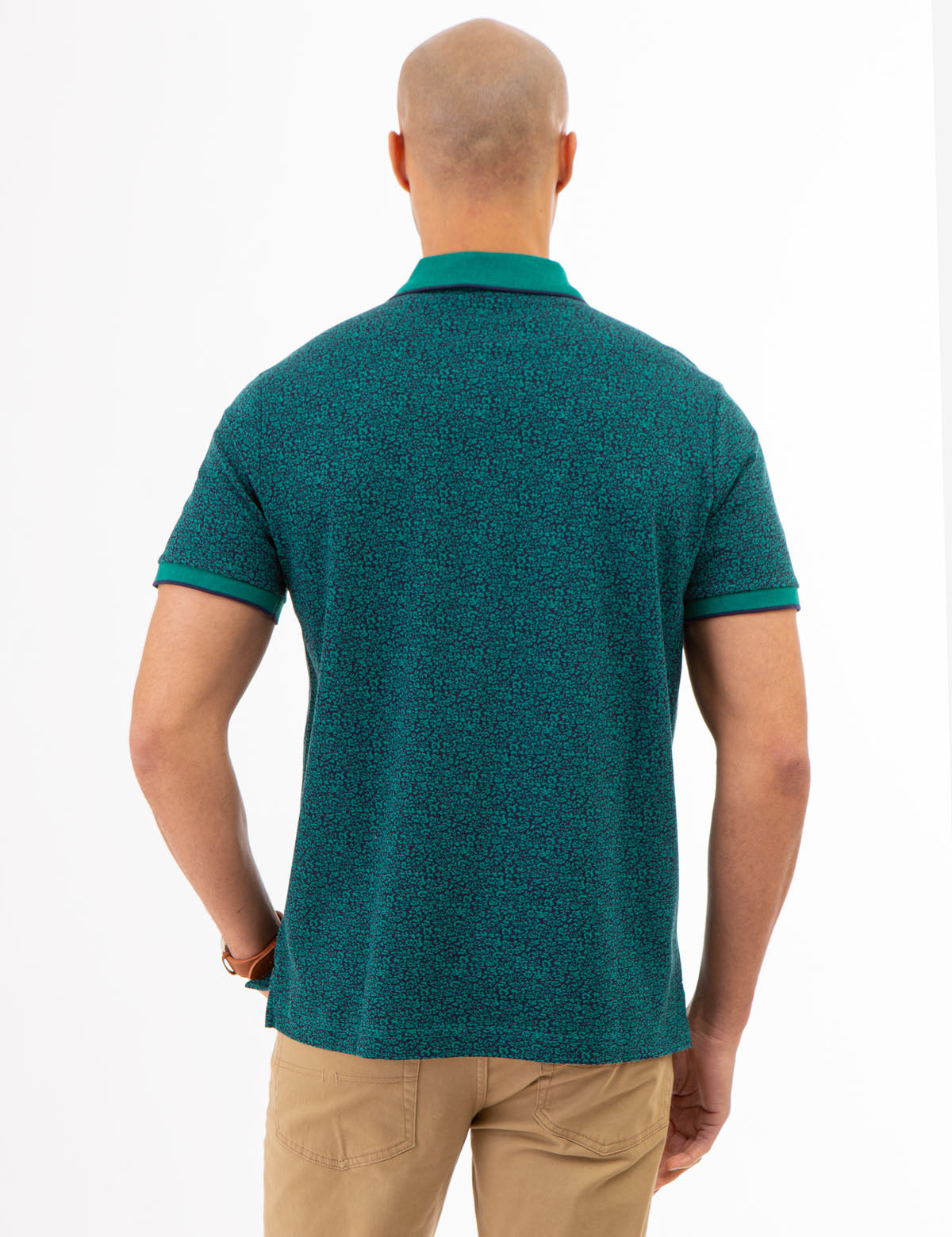 Floral Print Pique Polo Shirt for Men | Casual Summer Wear