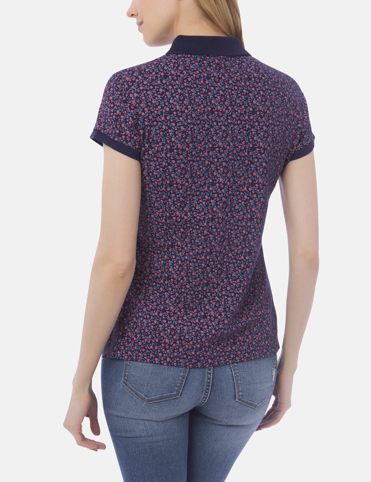 Floral Print Polo Shirt for Men | Cotton Blend & Embroidered Logo