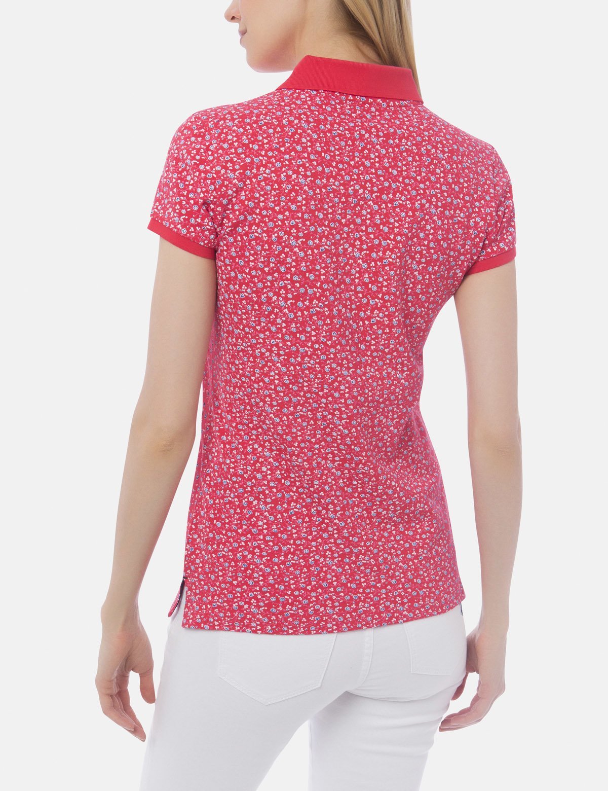 Floral Print Polo Shirt for Men | Cotton Blend & Embroidered Logo