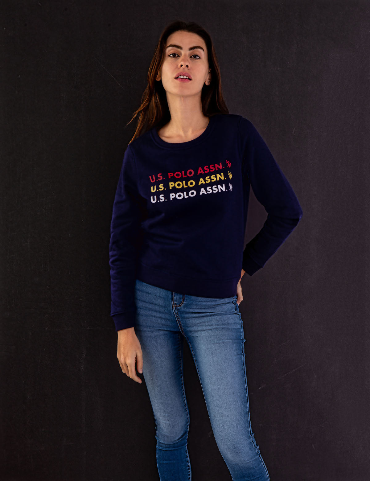 Foil Logo Crew Neck Sweatshirt | Stylish Casual Pullover
