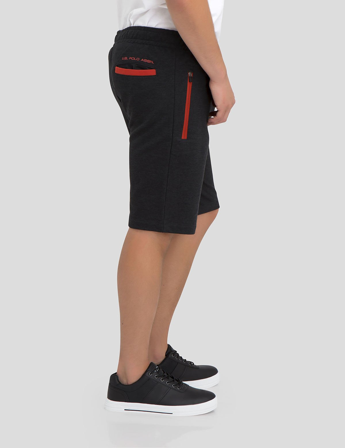 French Terry Shorts with Elastic Waistband & Side Pockets | Cotton Blend