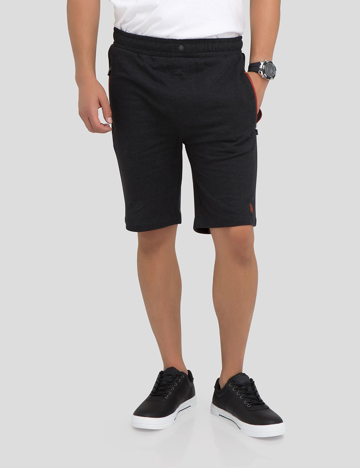 French Terry Shorts with Elastic Waistband & Side Pockets | Cotton Blend