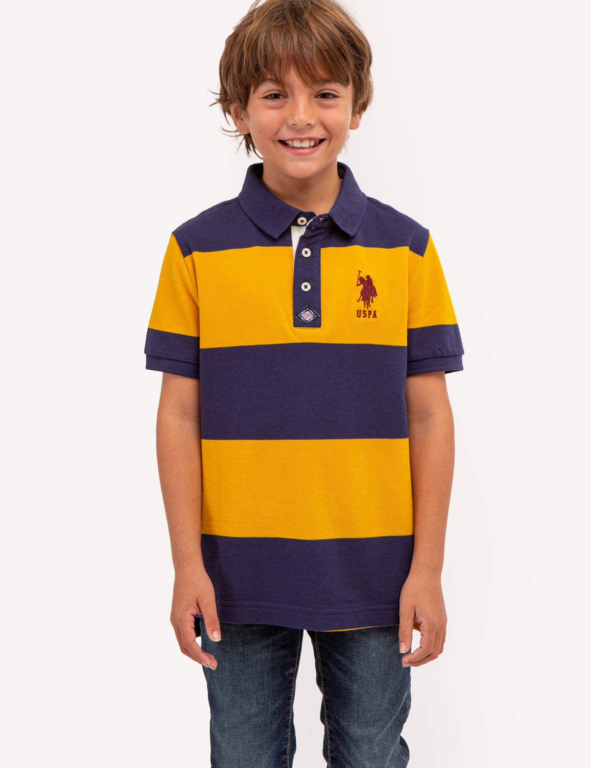 Boys Rugby Stripe Polo Shirt | Classic Sporty Style