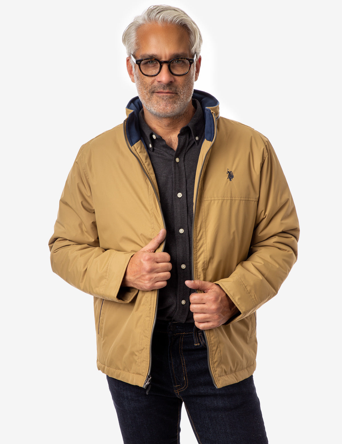 Full Swing Jacket with Concealed Hood & Side Pockets