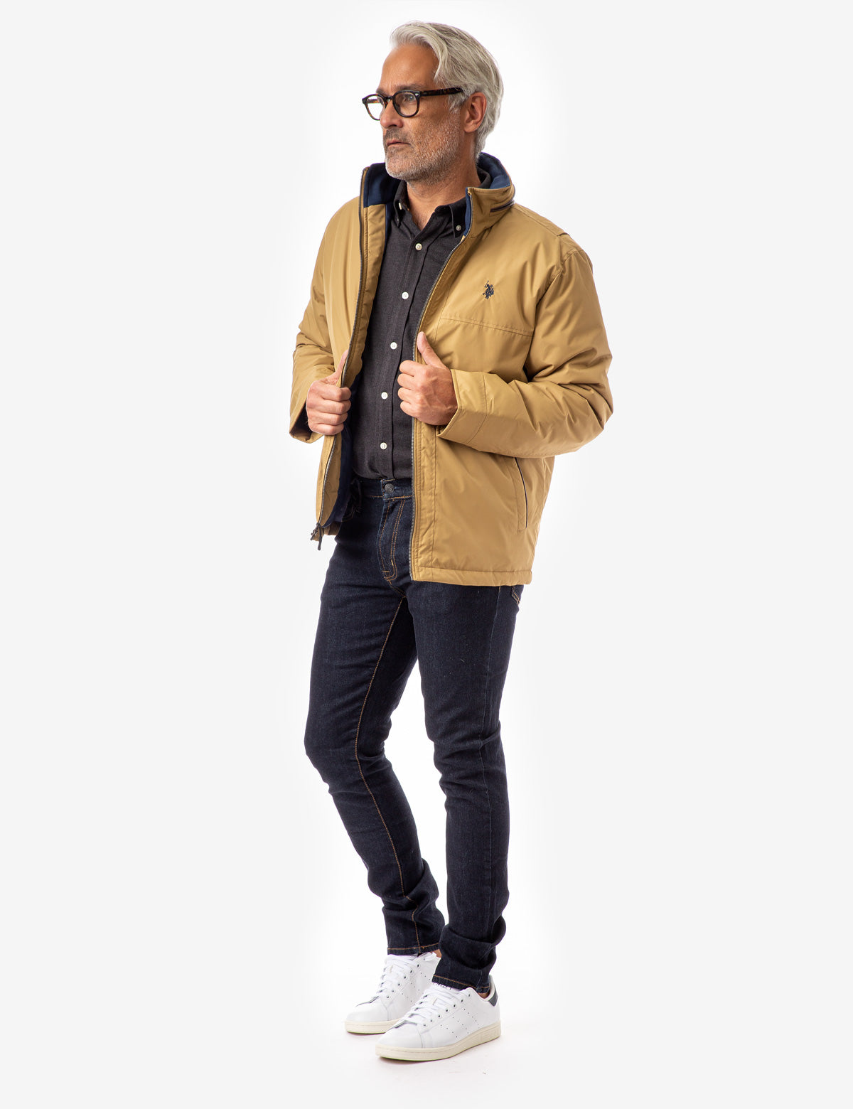 Full Swing Jacket with Concealed Hood & Side Pockets