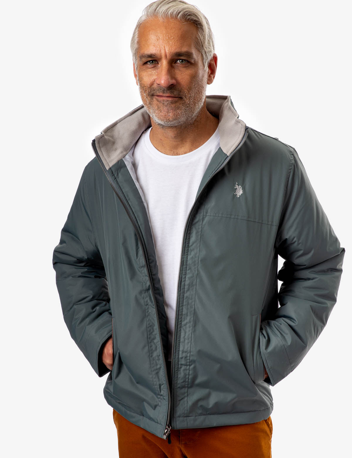Full Swing Jacket with Concealed Hood & Side Pockets