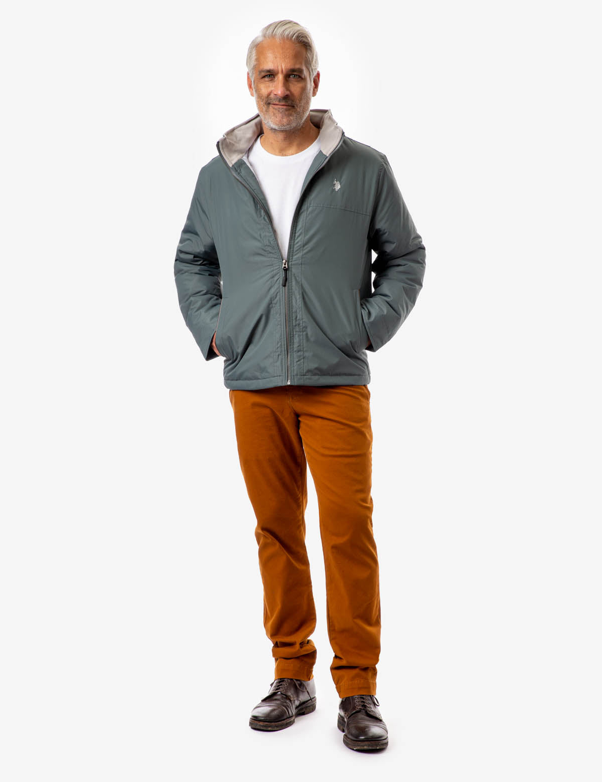 Full Swing Jacket with Concealed Hood & Side Pockets