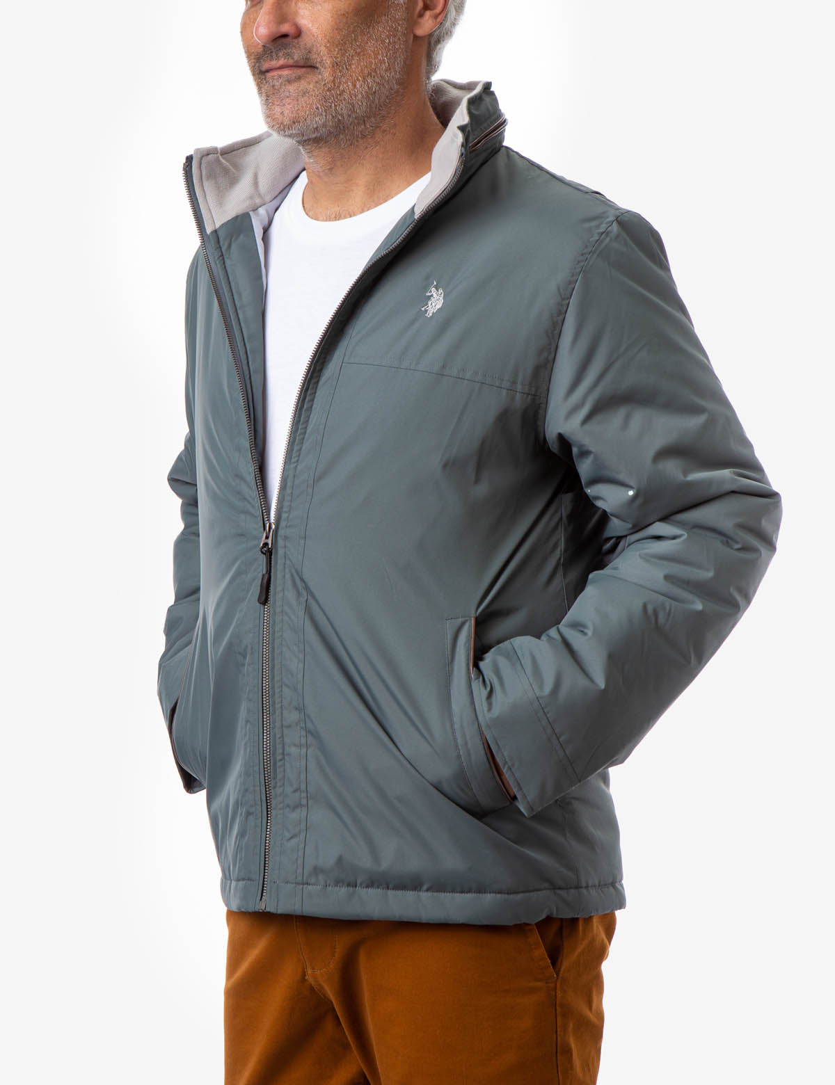 Full Swing Jacket with Concealed Hood & Side Pockets