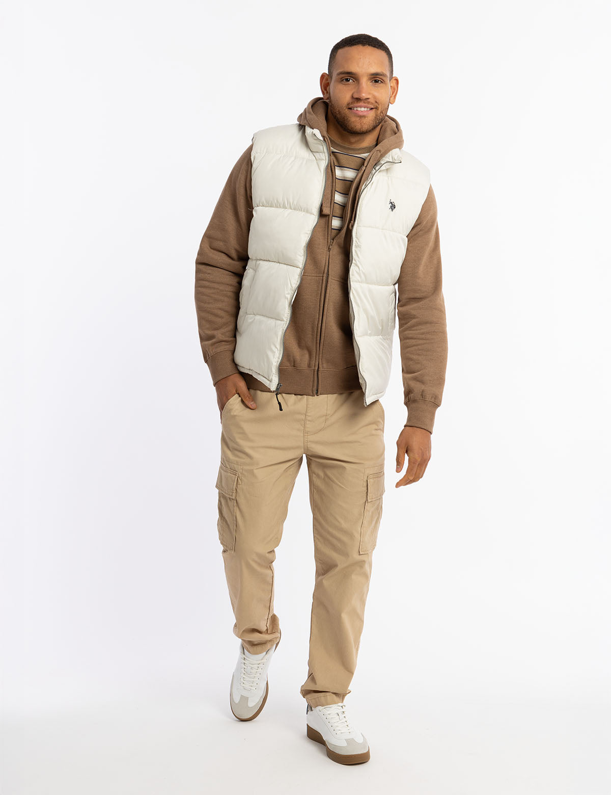 Full Zip Lined Hoodie with Kangaroo Pockets & Ribbed Cuffs