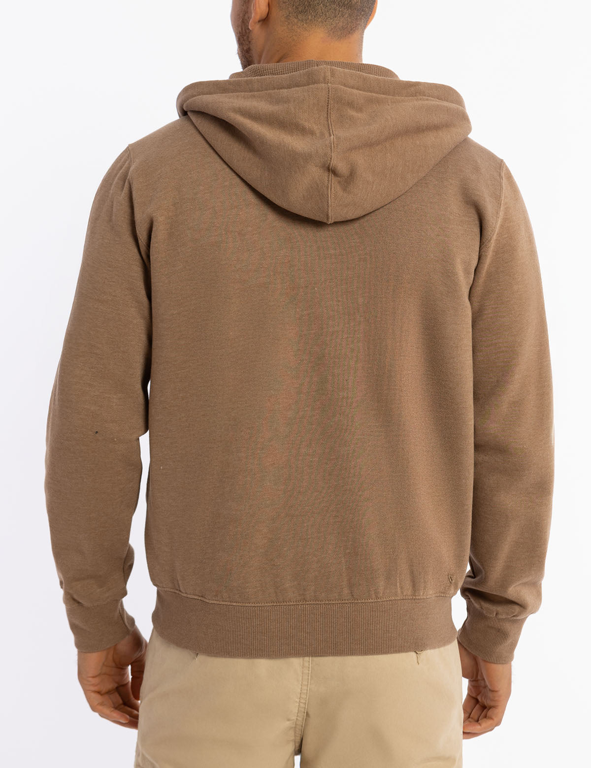 Full Zip Lined Hoodie with Kangaroo Pockets & Ribbed Cuffs