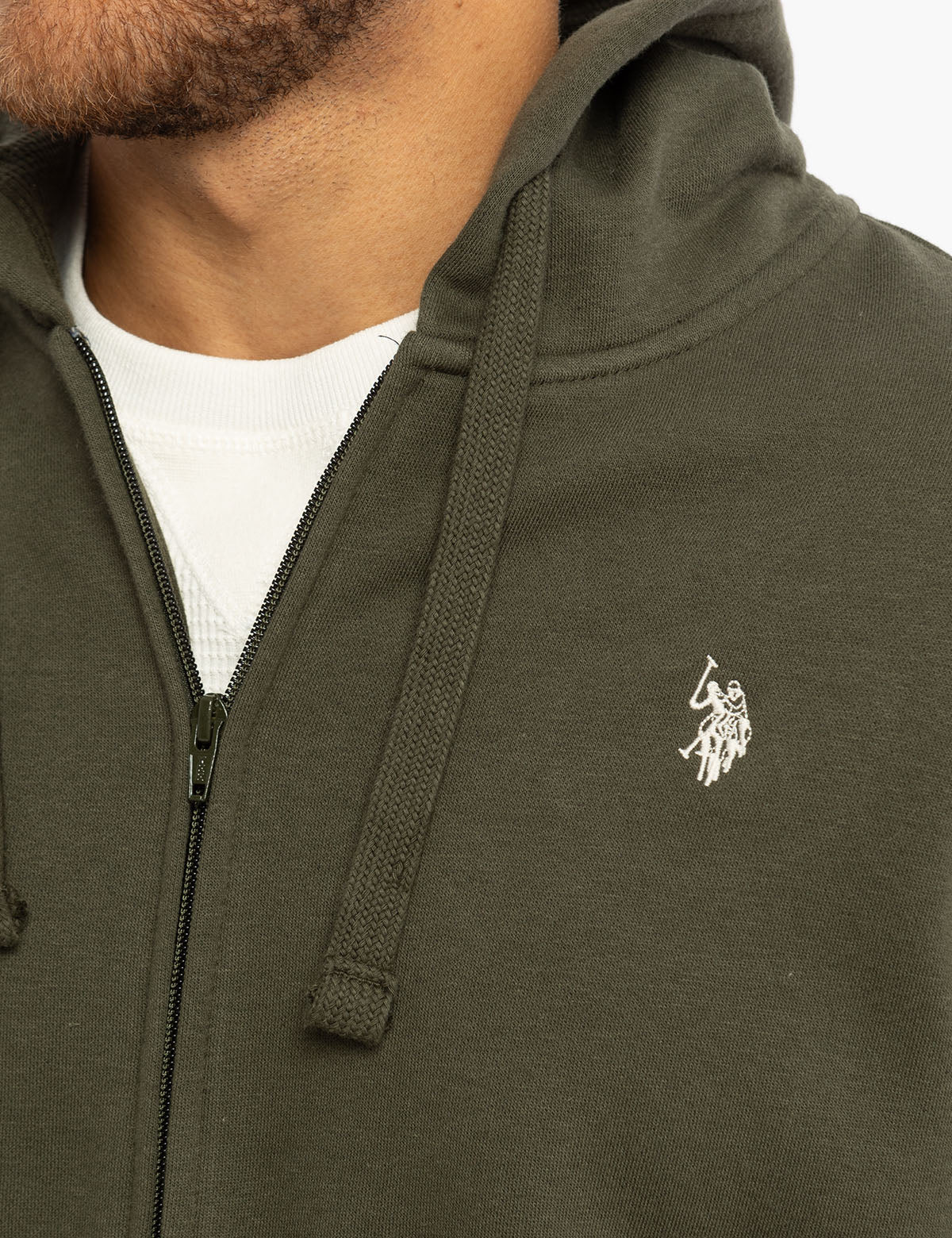 Full Zip Lined Hoodie with Kangaroo Pockets & Ribbed Cuffs