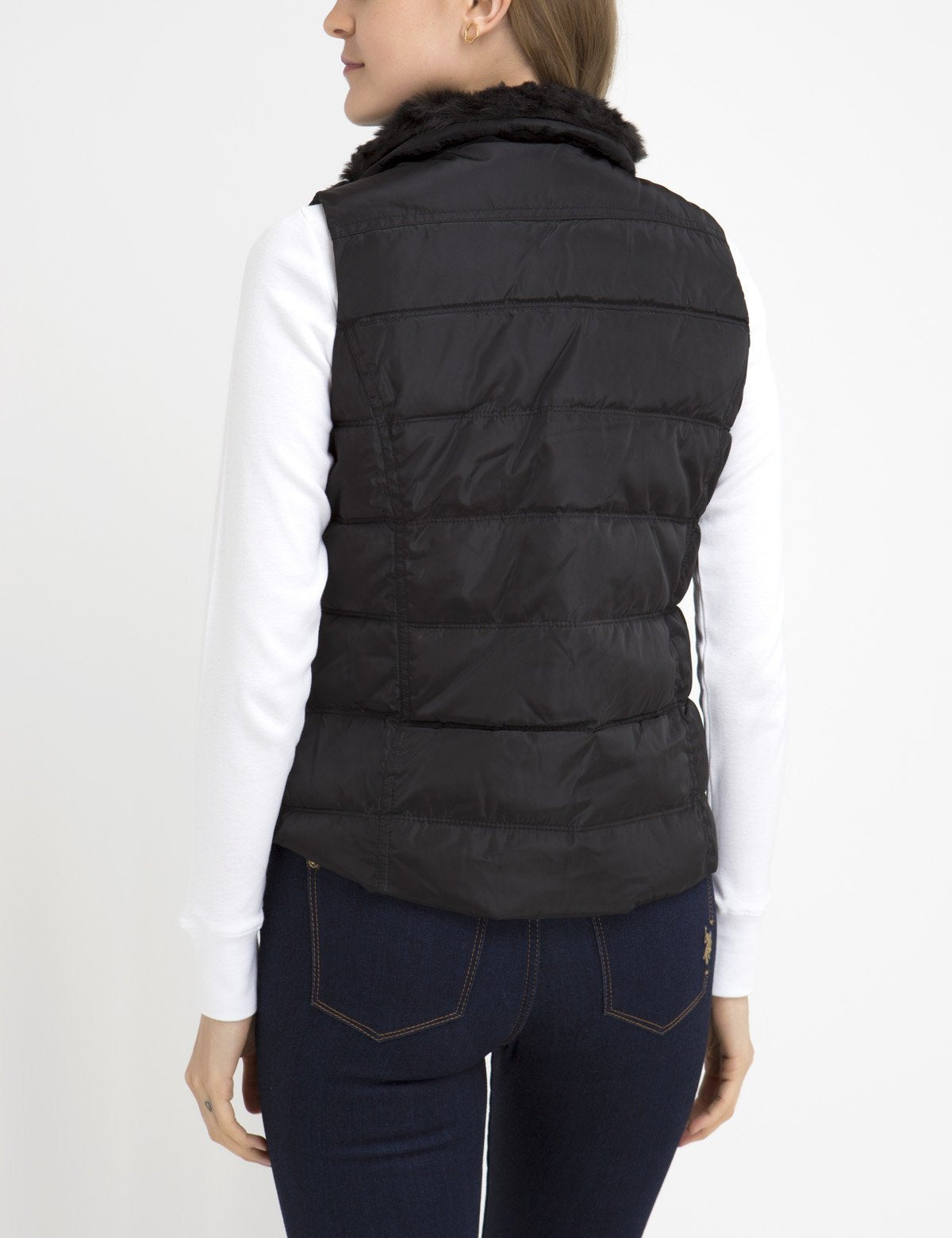 Faux Fur Collar Vest for Women with Zip & Pockets | Cozy Winter Style