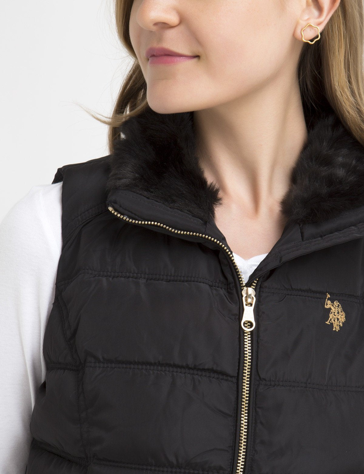 Faux Fur Collar Vest for Women with Zip & Pockets | Cozy Winter Style