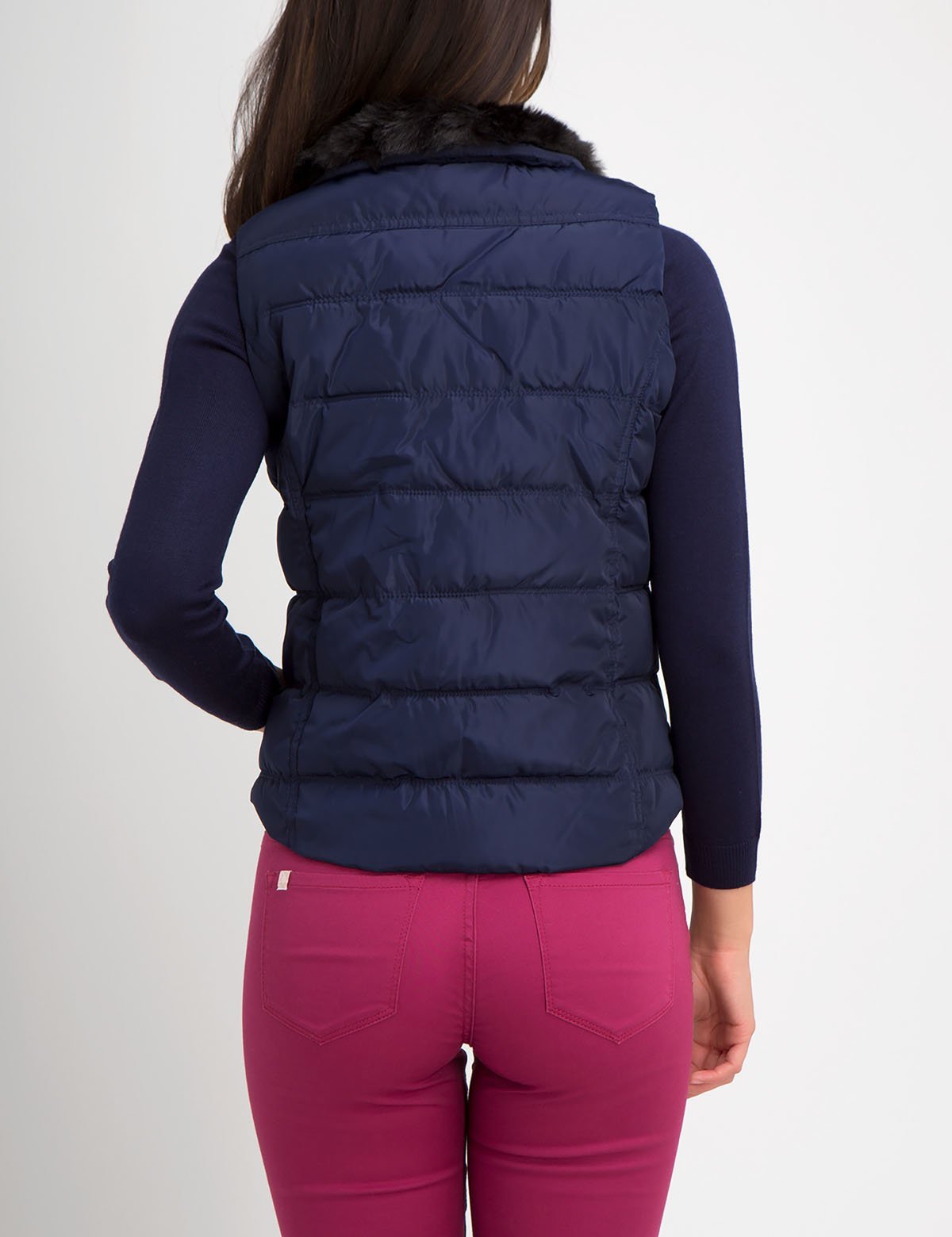 Faux Fur Collar Vest for Women with Zip & Pockets | Cozy Winter Style