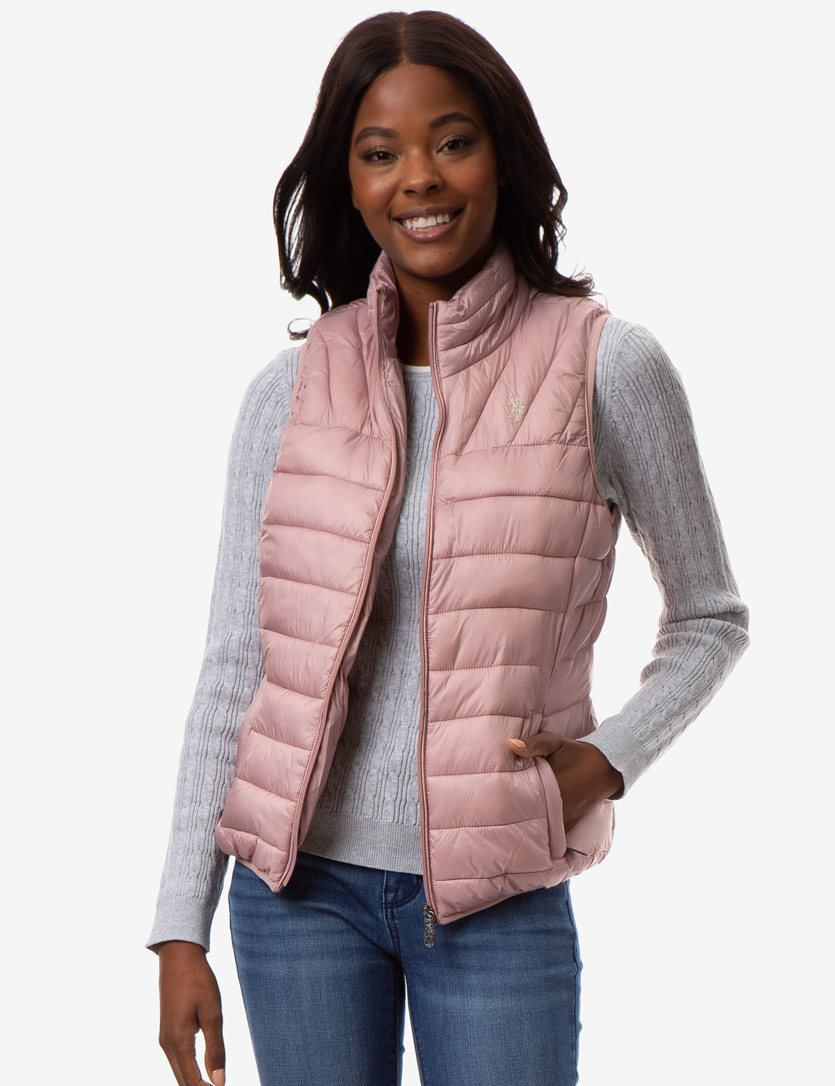 Faux Fur Lined Vest with Zipper Closure | Sleeveless Winter Wear
