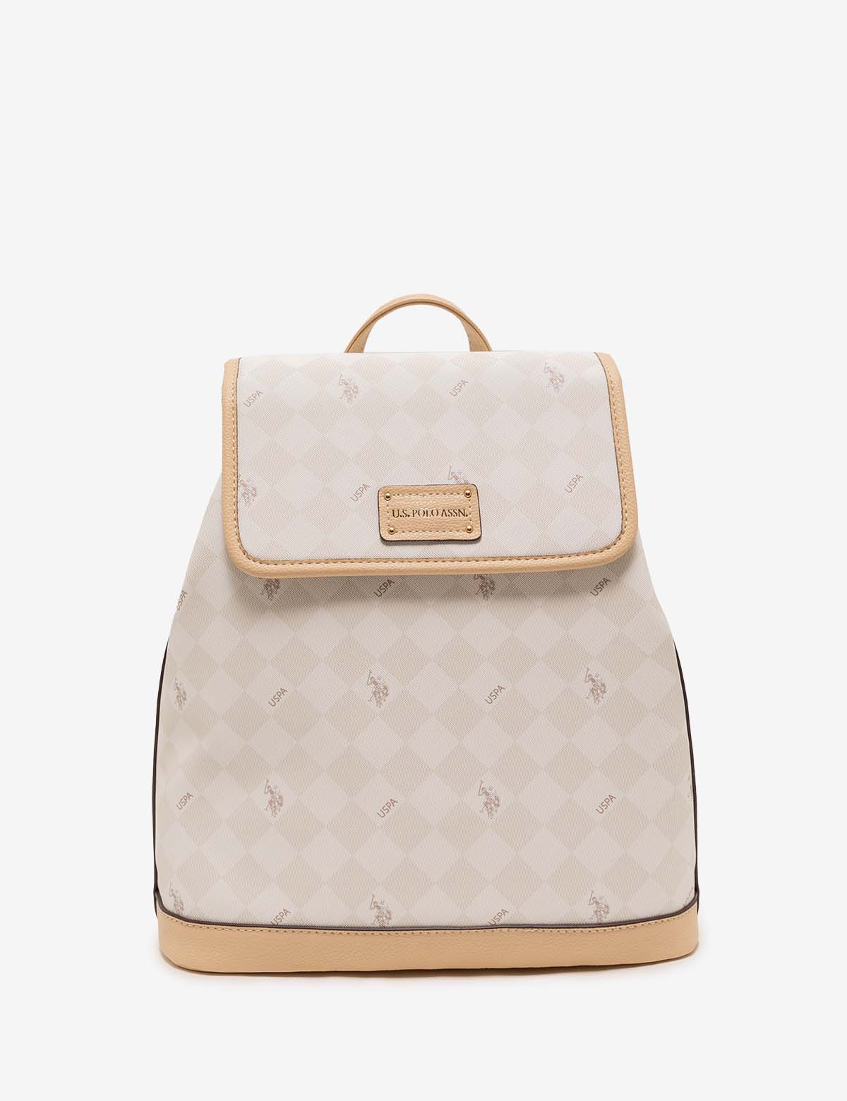 PU Diamond Pattern Backpack with USPA Logo | DIAMOND SIGNATURE