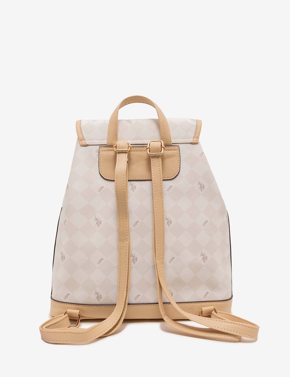 PU Diamond Pattern Backpack with USPA Logo | DIAMOND SIGNATURE