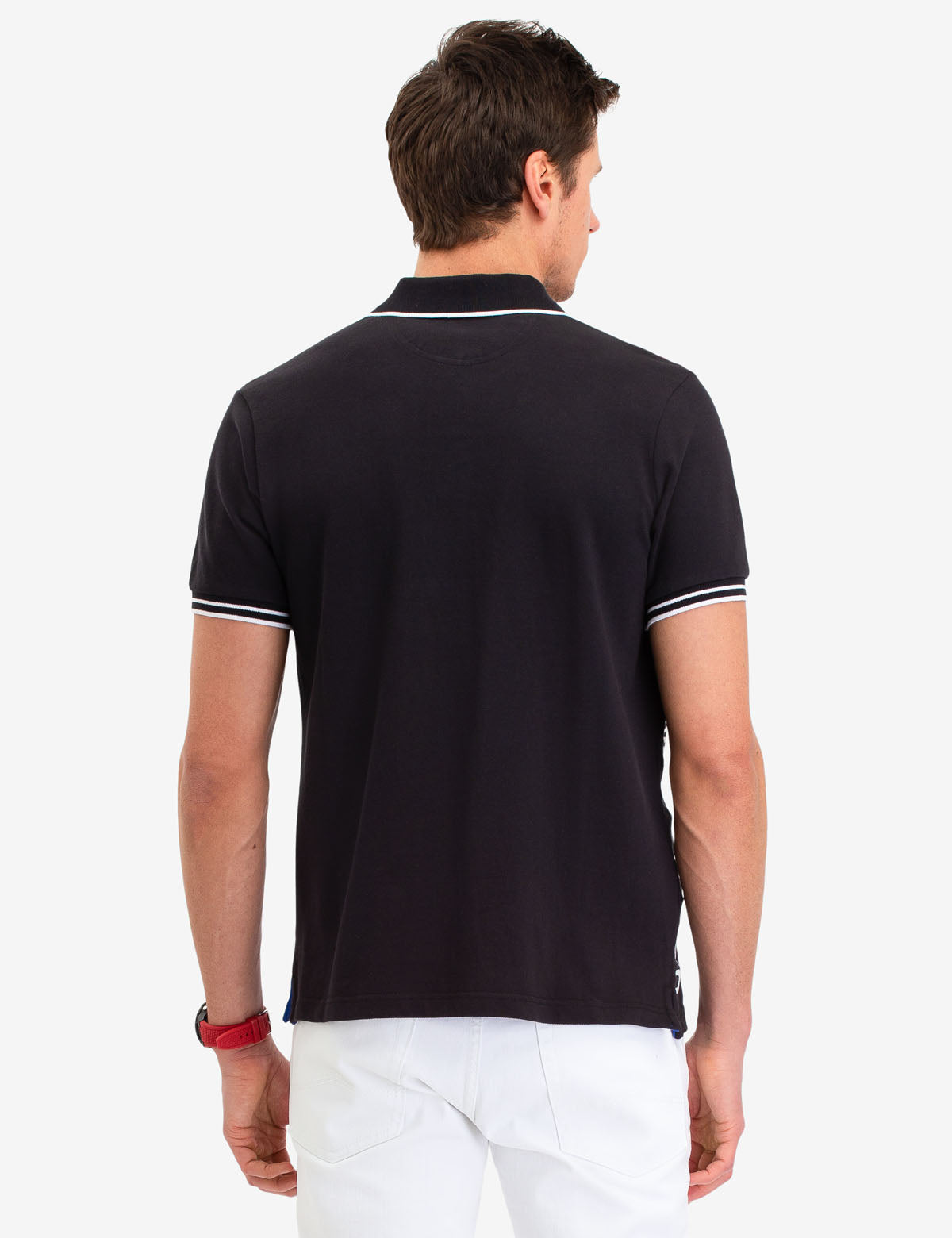 Geometric Colorblock Polo Shirt with Button Placket | U.S. Polo Assn.