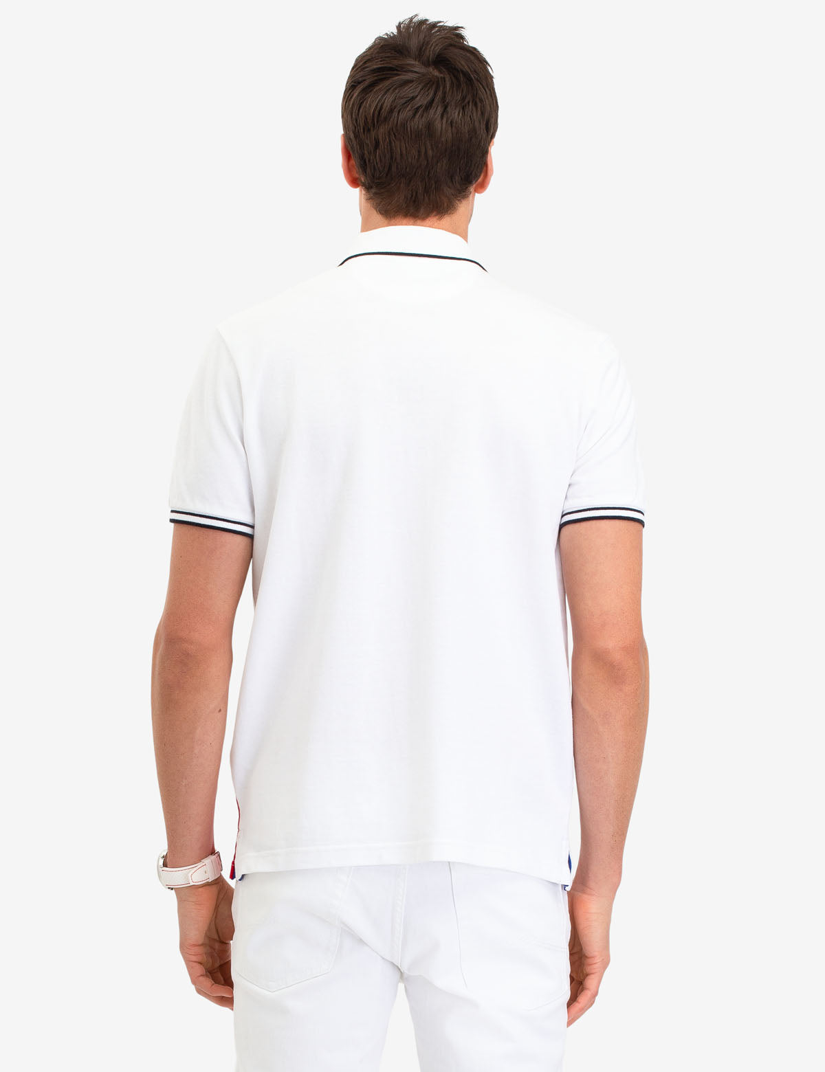 Geometric Colorblock Polo Shirt with Button Placket | U.S. Polo Assn.