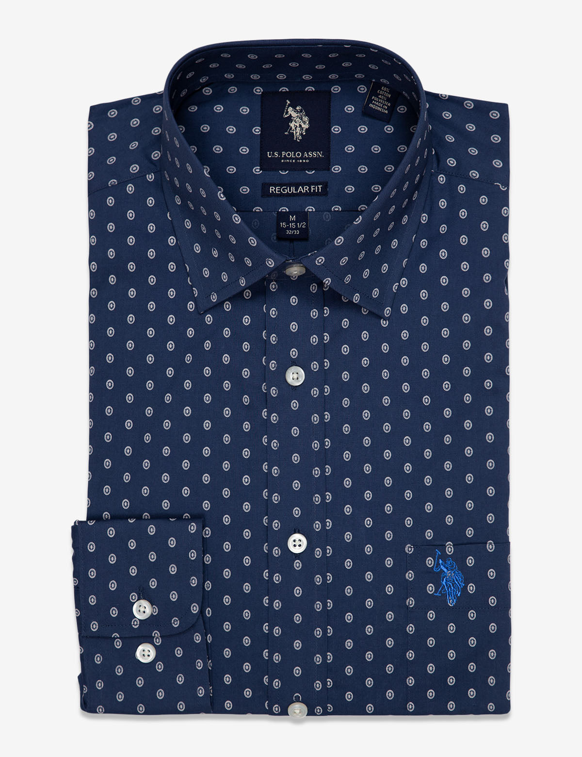 Geometric Print Button-Up Shirt | Regular Fit & Easy Care