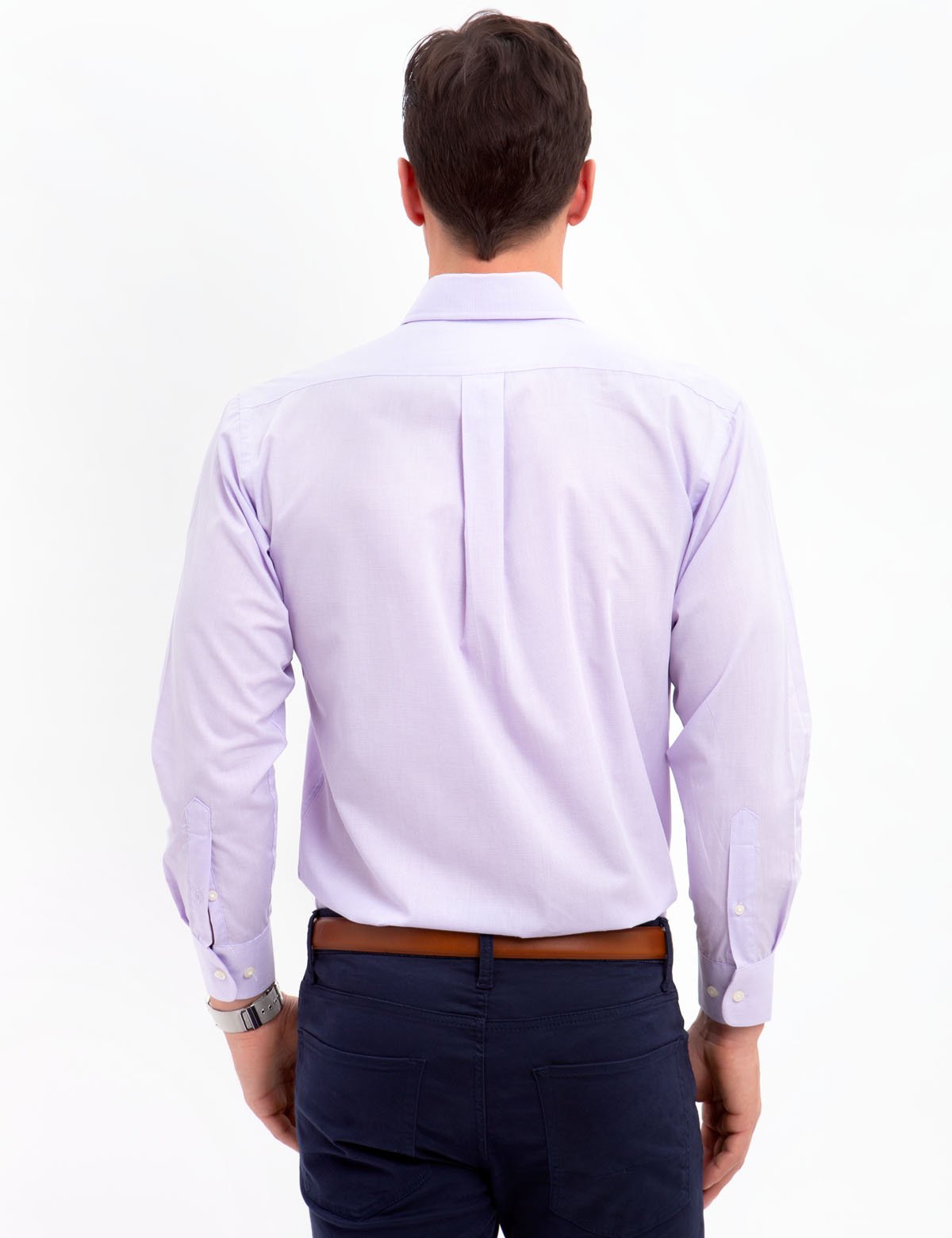 Gingham Dress Shirt for Men | Button-Up Cotton Blend & Regular Fit