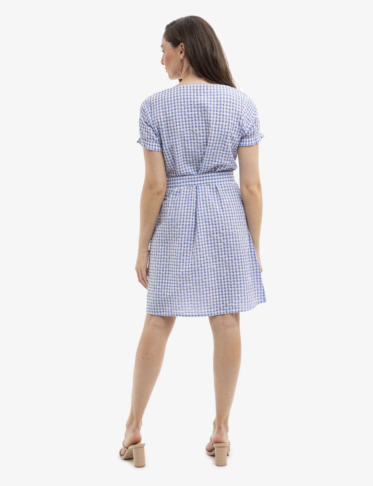 Gingham Puff Sleeve Dress for Women | Summer Floral Style