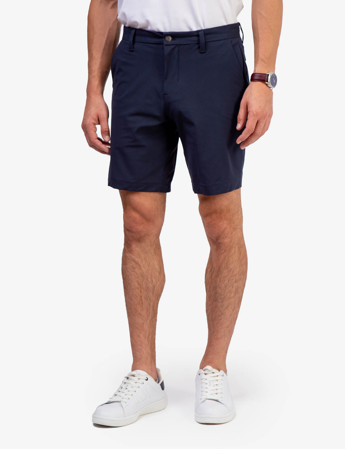 Men's Golf Shorts with 9" Inseam & Stretch Poly Fabric