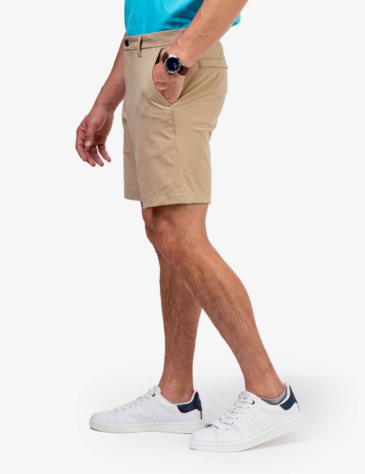Men's Golf Shorts with 9" Inseam & Stretch Poly Fabric