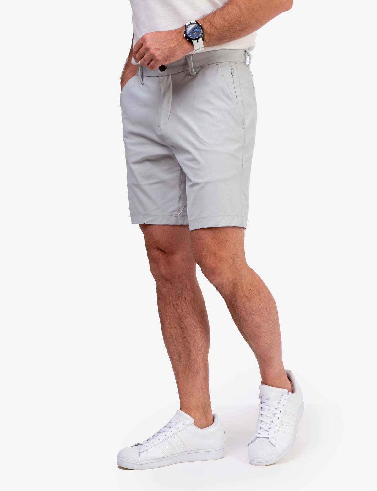 Men's Golf Shorts with 9" Inseam & Stretch Poly Fabric
