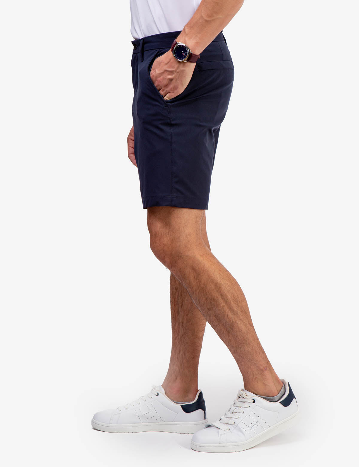 Men's Golf Shorts with 9" Inseam & Stretch Poly Fabric