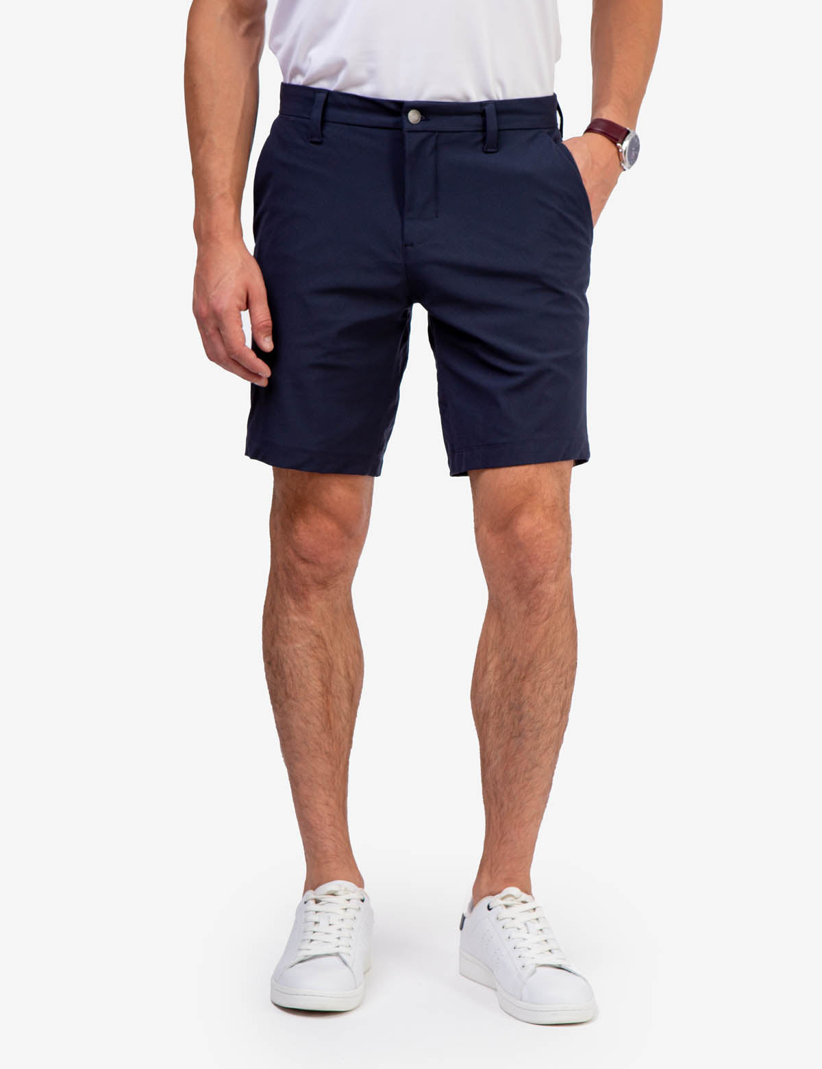 Men's Golf Shorts with 9" Inseam & Stretch Poly Fabric