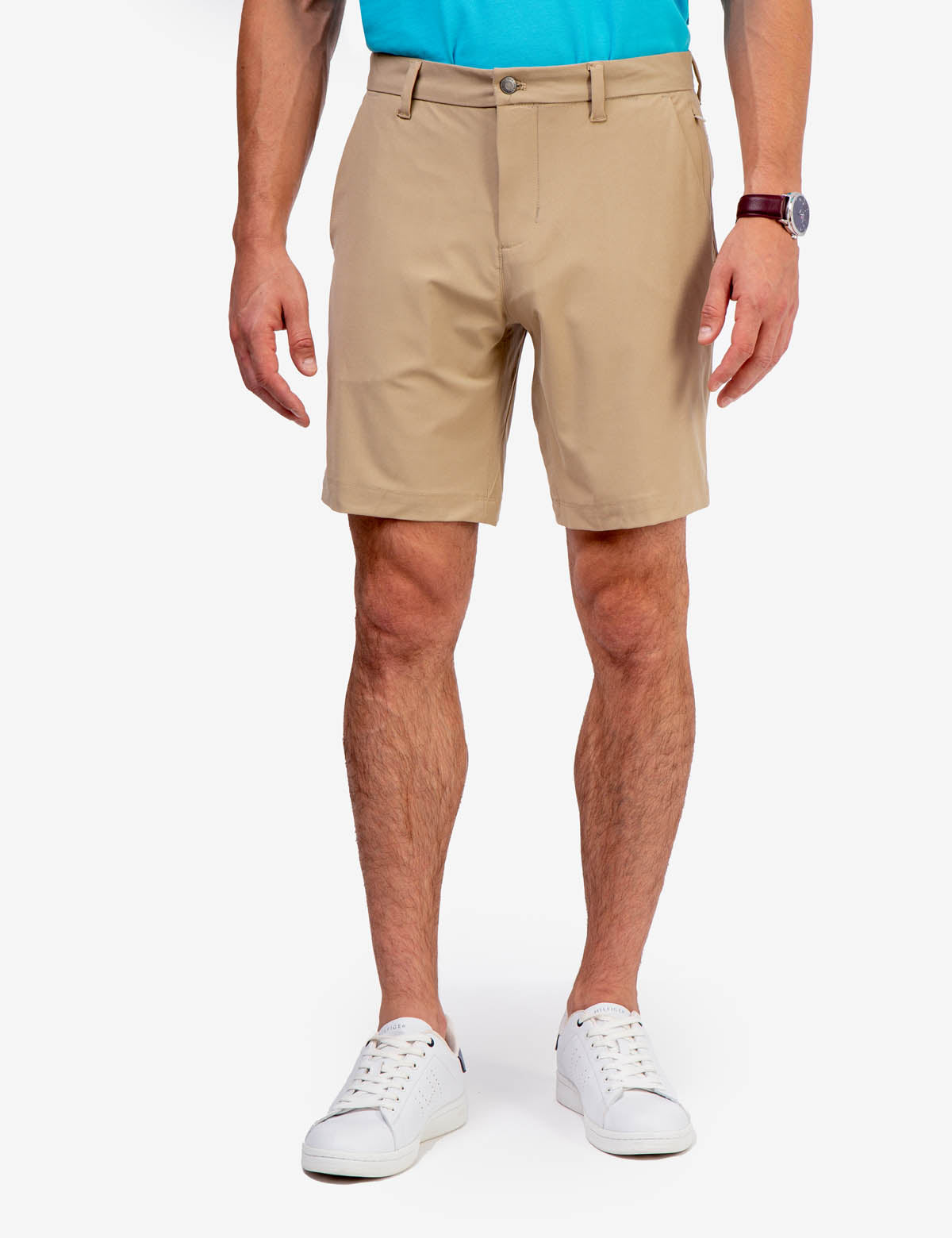 Men's Golf Shorts with 9" Inseam & Stretch Poly Fabric