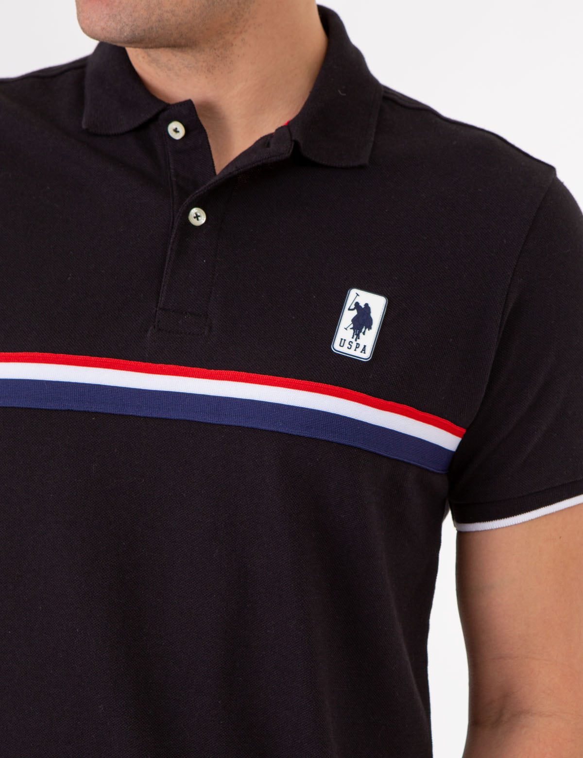 Classic Stripe Pique Polo Shirt for Men | 100% Cotton & Ribbed Cuffs