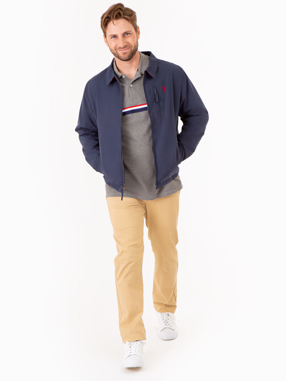 Classic Stripe Pique Polo Shirt for Men | 100% Cotton & Ribbed Cuffs
