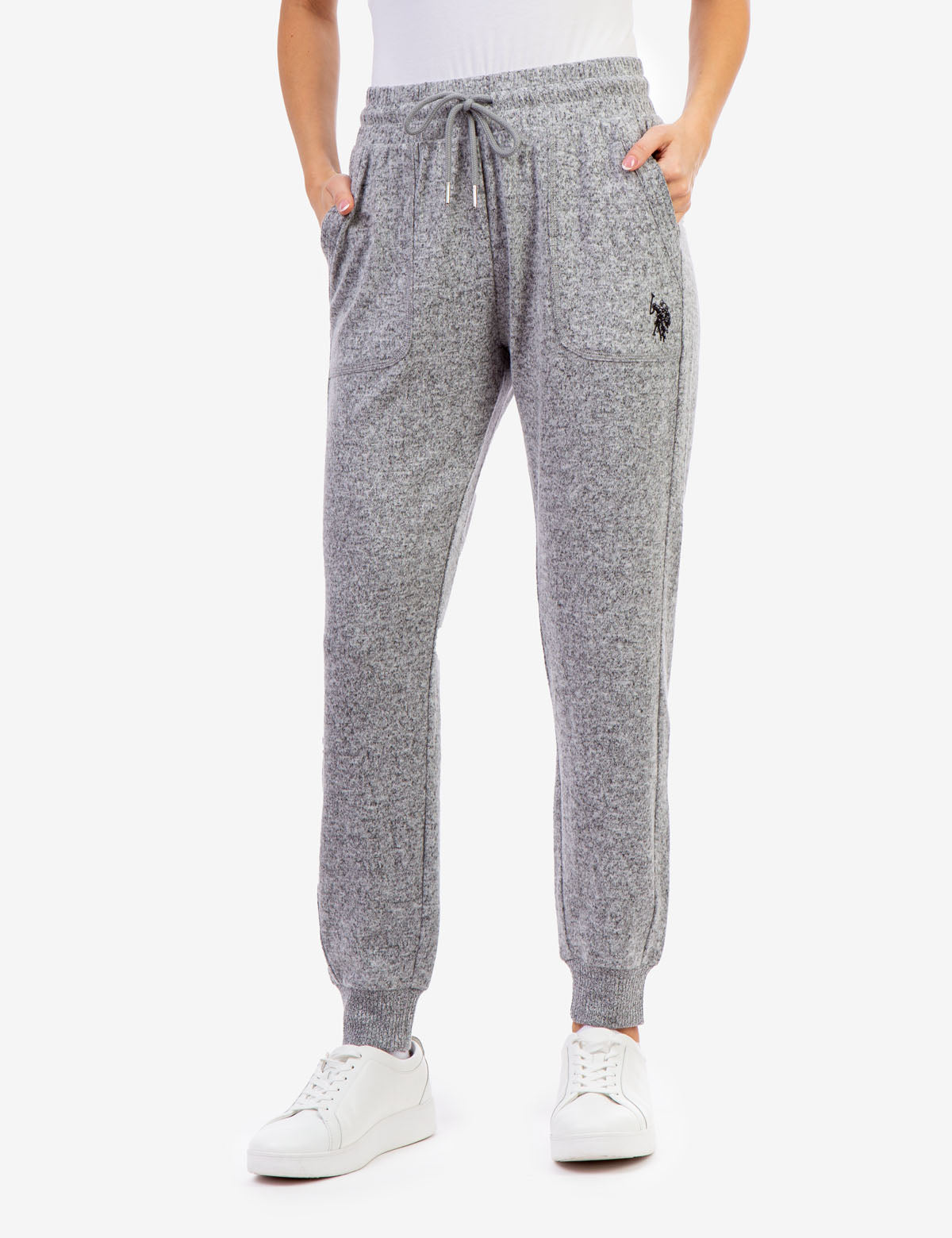 Drawstring Jogger Pants with Side Pockets & Ribbed Ankles | Hacci